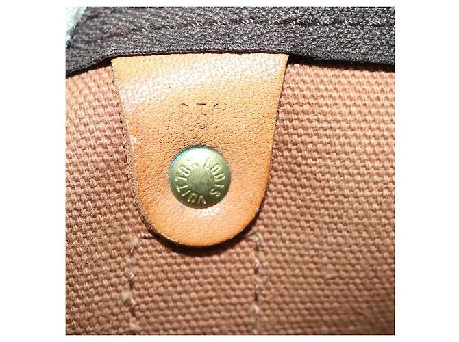 Borsa Keepall Louis Vuitton in tela Monogram 60 Marrone - vista 6