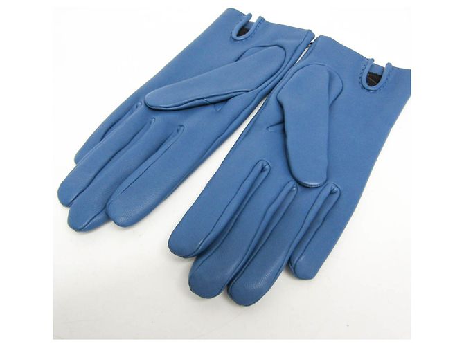 Guanti caldi da donna Hermès in Agata Blu - vista 7