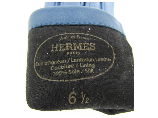 Guanti caldi da donna Hermès in Agata Blu - vista 8