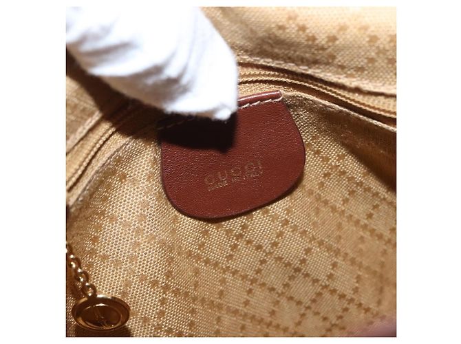 Bamboo Zaino in pelle vintage Gucci mini con bambù Marrone - vista 6