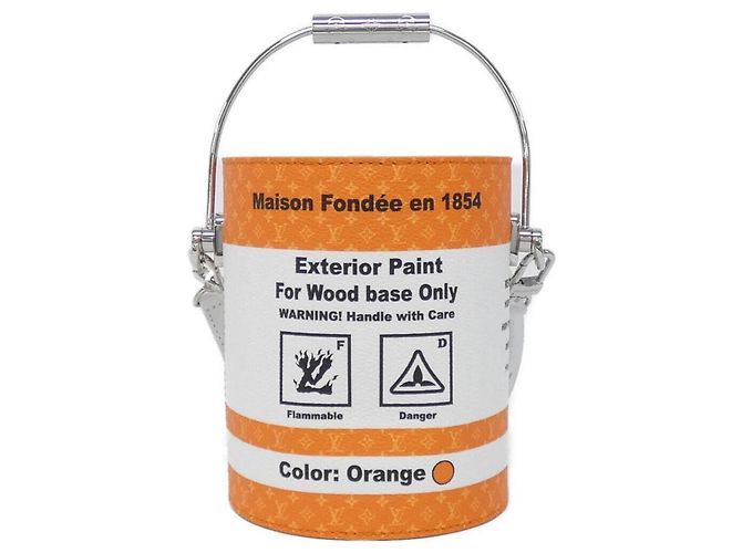 Borsa Louis Vuitton LV Paint Can Arancione - vista 2