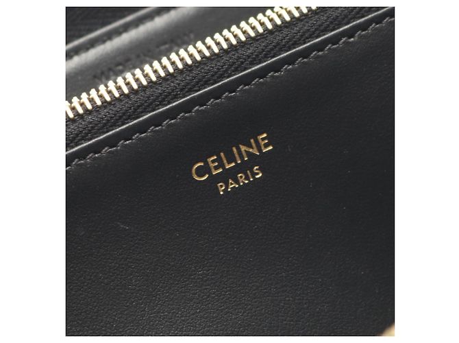 Céline Portafoglio grande con zip Celine Triomphe Nero - vista 4