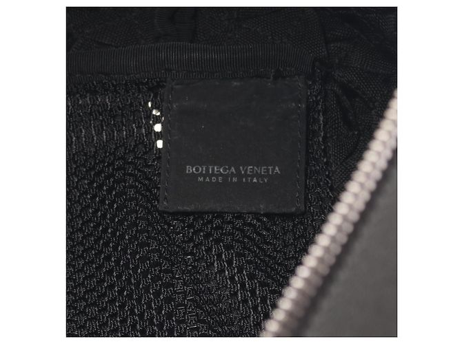Borsa a Spalla in Tessuto Intrecciato di Bottega Veneta Nero - vista 4
