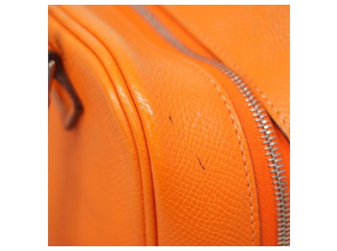 Borsa a mano mini Plume Hermès Arancione - vista 10