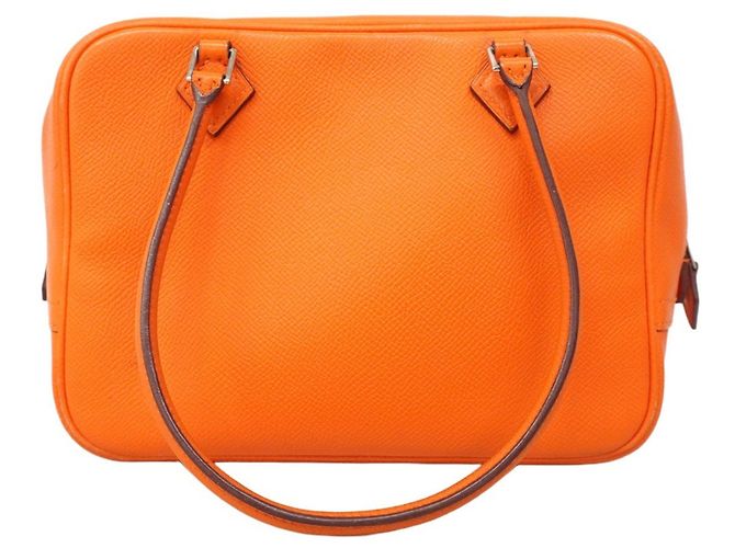 Borsa a mano mini Plume Hermès Arancione - vista 13