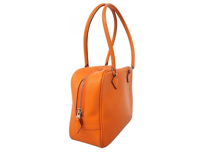 Borsa a mano mini Plume Hermès Arancione - vista 2