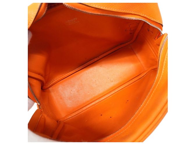 Borsa a mano mini Plume Hermès Arancione - vista 4