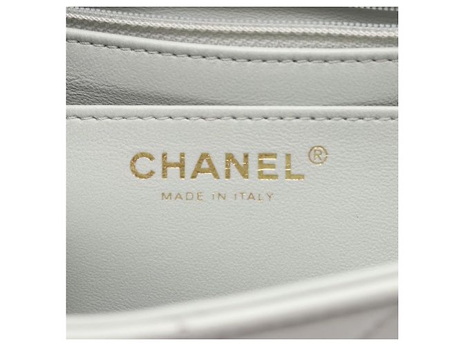 Borsa a Spalla in Pelle Grigia Matelassé Chanel Marrone - vista 4