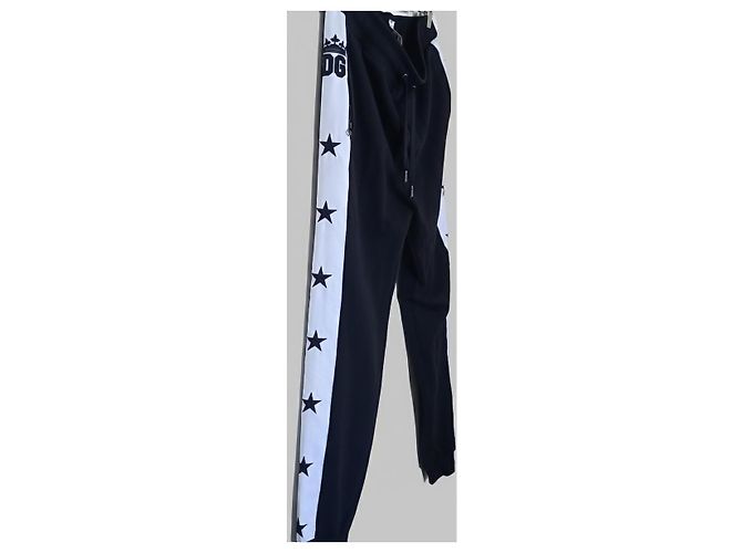 Pantaloni da jogging Dolce & Gabbana Star Jersey Neri Nero - vista 2