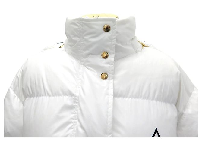 NUEVO ABRIGO PUFFER CON CAPUCHA LOUIS VUITTON 38 M 1AC4JE Blanco - vista 2