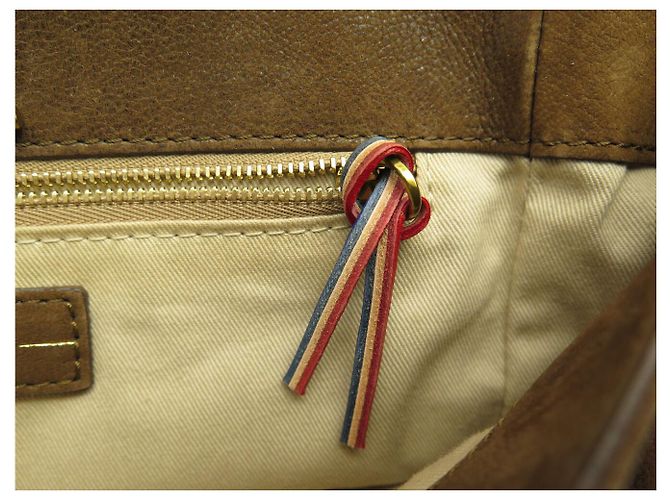 BORSA A MANO JEROME DREYFUSS JEREMIE IN PELLE SUEDE MARRONE - vista 13