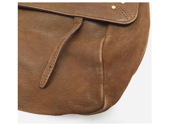 BORSA A MANO JEROME DREYFUSS JEREMIE IN PELLE SUEDE MARRONE - vista 15