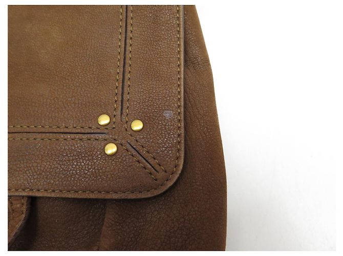 BORSA A MANO JEROME DREYFUSS JEREMIE IN PELLE SUEDE MARRONE - vista 16