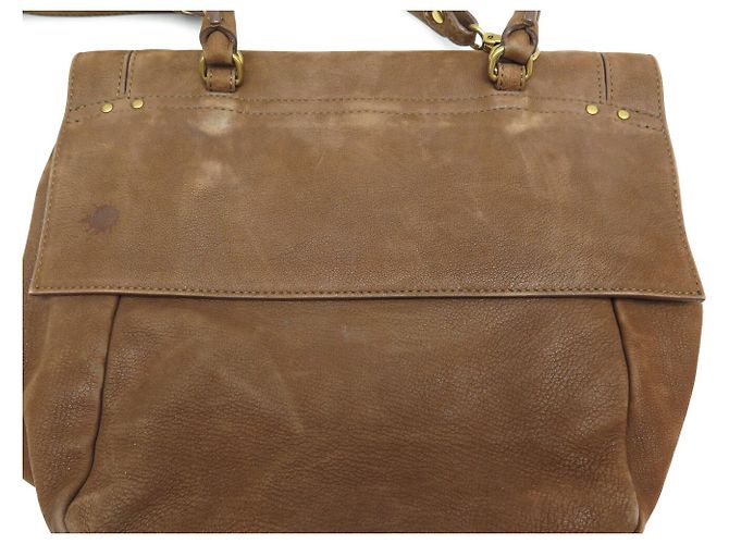BORSA A MANO JEROME DREYFUSS JEREMIE IN PELLE SUEDE MARRONE - vista 17