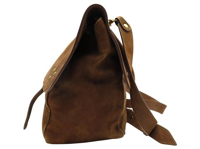 BORSA A MANO JEROME DREYFUSS JEREMIE IN PELLE SUEDE MARRONE - vista 4