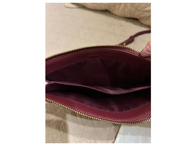 Borsa a tracolla Roberta di Camerino in tela bordeaux e bianca Bianco Rosso D'oro Bordò - vista 6