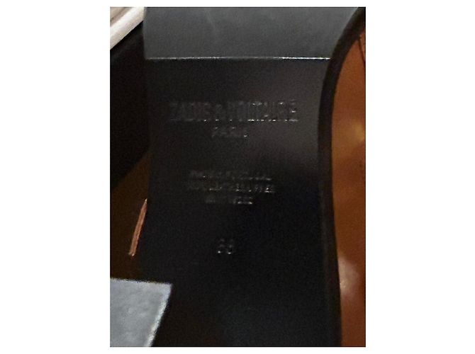Zadig & Voltaire Botas altas de couro marrom com fivela dourada - vista 8
