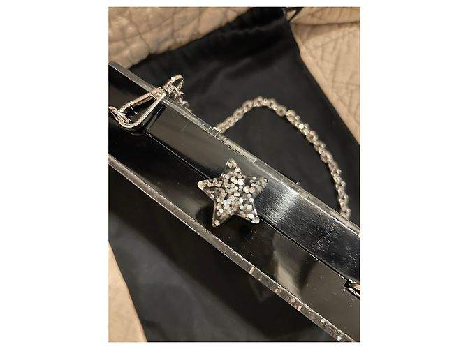 Clutch argentata con paillettes di Karl Lagerfeld Nero Argento - vista 5