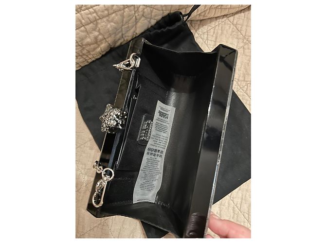Clutch argentata con paillettes di Karl Lagerfeld Nero Argento - vista 6