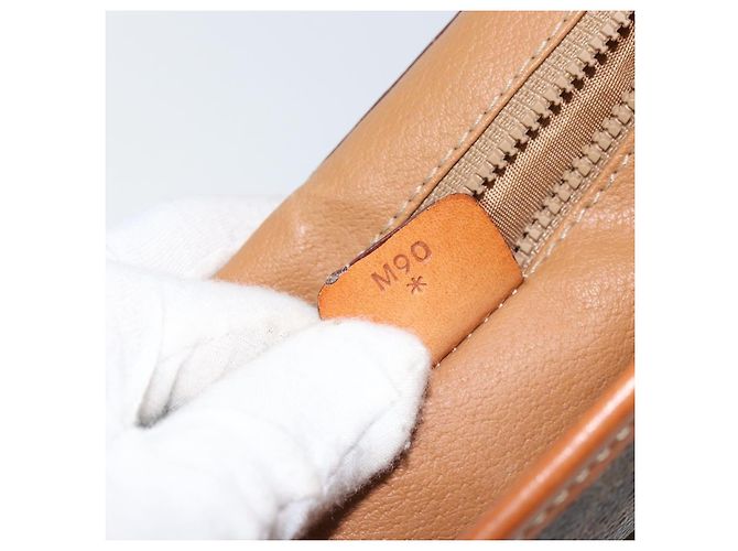 Céline Celine Vintage Macadam Circle Logo Canvas et Cuir Marron - vue 7