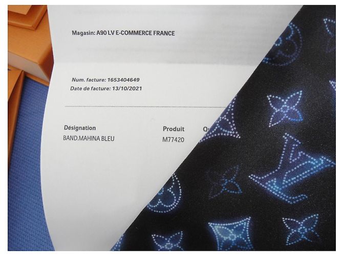 Louis Vuitton Fascia Mahina Flight Mode - Collezione CAPSULE 2021 - Blu Nero - vista 6