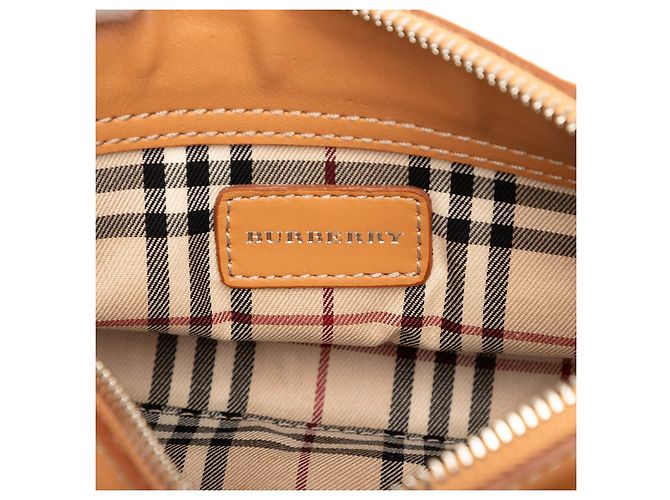 Burberry – Pochette in Tela e Pelle con Cinturino da Polso Marrone - vista 5