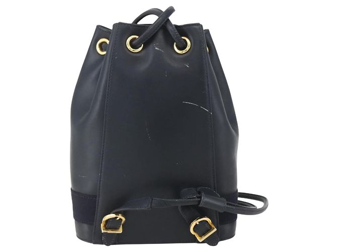 Salvatore Ferragamo Vala Backpack Leather Navy blue - view 2