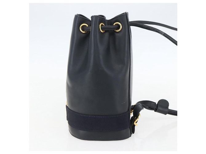 Salvatore Ferragamo Vala Backpack Leather Navy blue - view 4
