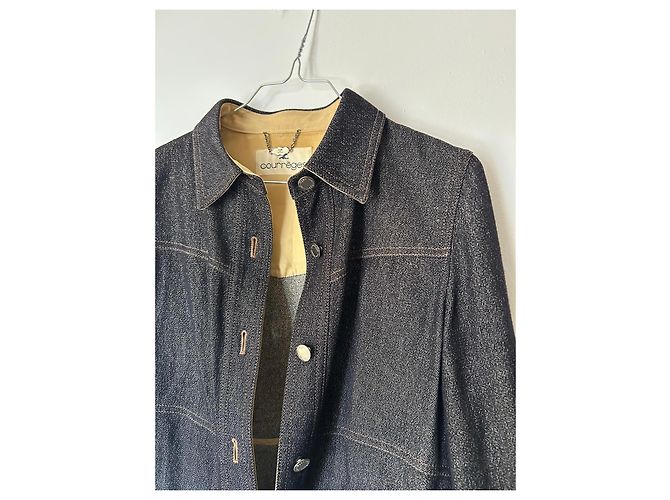 Courreges Giacca vintage in lana e seta Courrèges Grigio antracite - vista 3