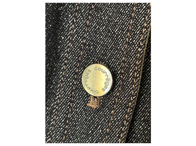 Courreges Giacca vintage in lana e seta Courrèges Grigio antracite - vista 4