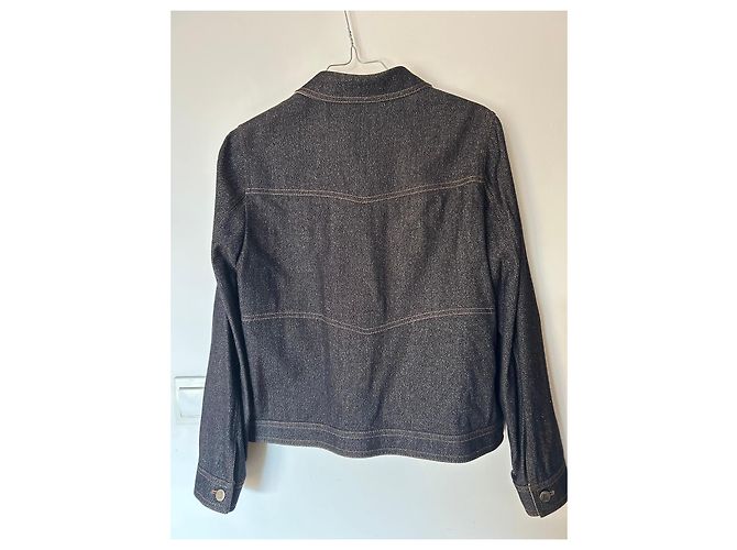 Courreges Giacca vintage in lana e seta Courrèges Grigio antracite - vista 8