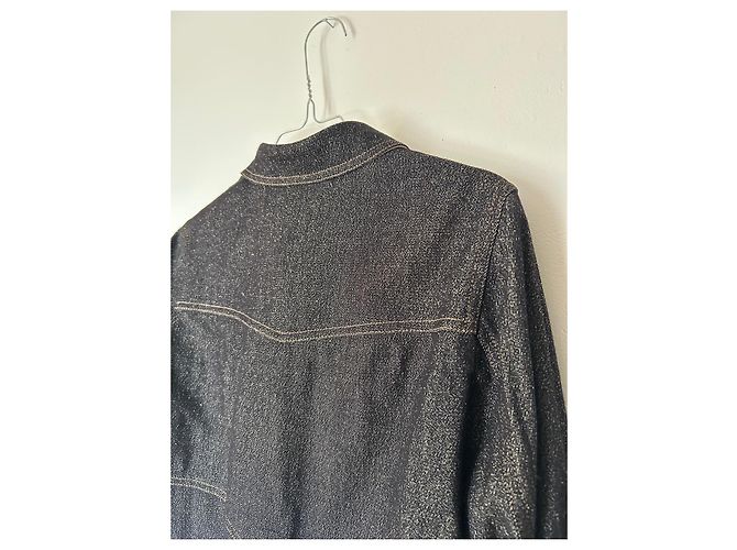 Courreges Giacca vintage in lana e seta Courrèges Grigio antracite - vista 9