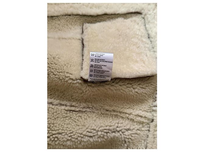 Giacca in pelle di pecora American Retro camel Cammello - vista 7