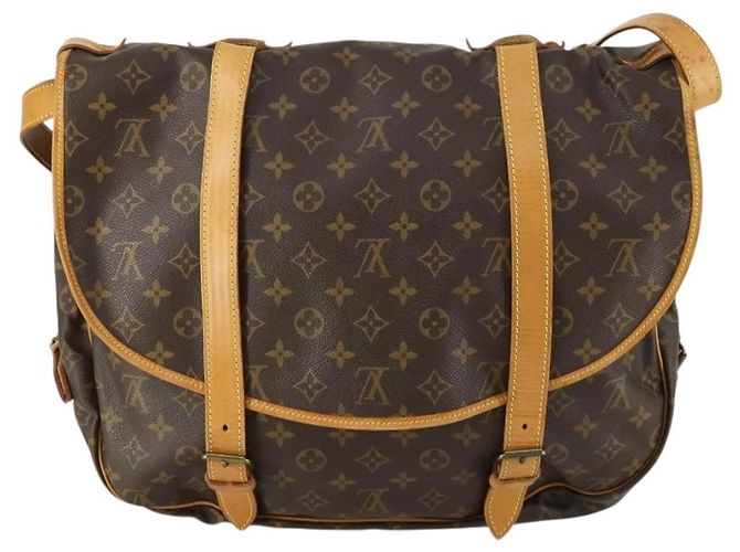 Borsa Saumur Louis Vuitton in tela Monogram 43 Marrone - vista 2