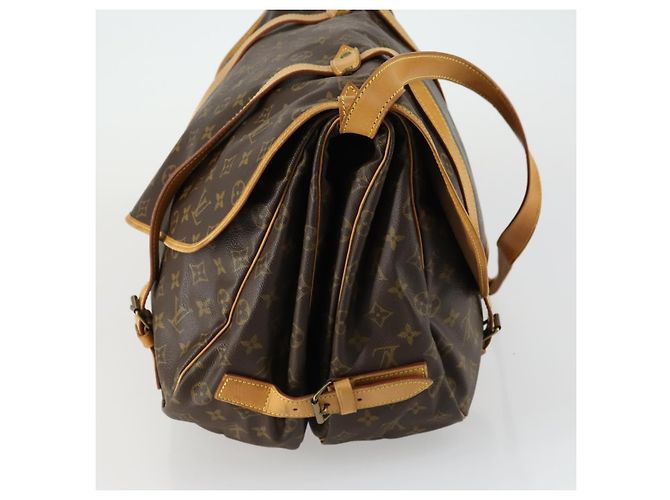Borsa Saumur Louis Vuitton in tela Monogram 43 Marrone - vista 3