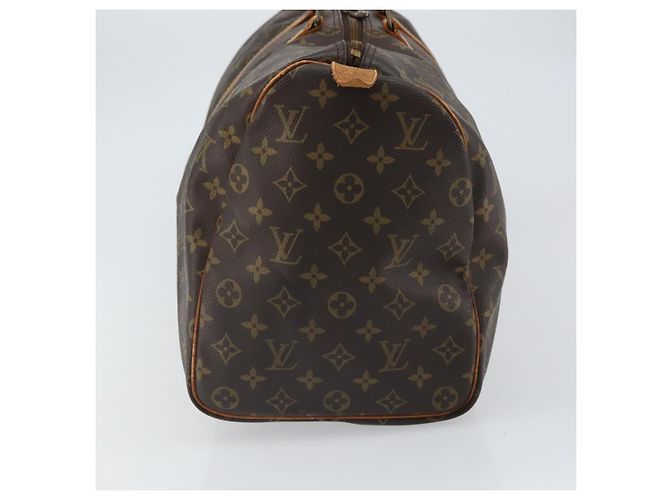 Borsa Keepall Louis Vuitton in tela Monogram 45 Marrone - vista 3