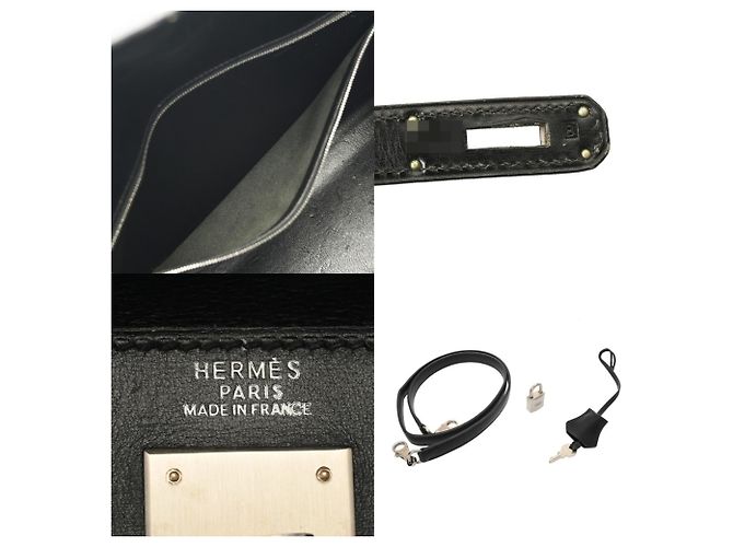 Hermès Hermes Kelly 32 Einkaufstasche Schwarz - Ansicht 11