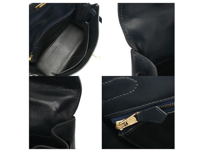 Hermès Hermes Kelly 32 Einkaufstasche Marineblau - Ansicht 10
