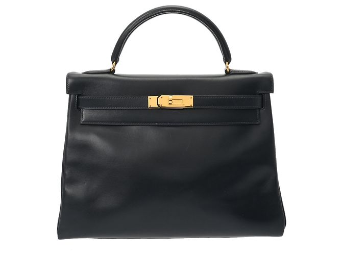 Hermès Hermes Kelly 32 Einkaufstasche Marineblau - Ansicht 2