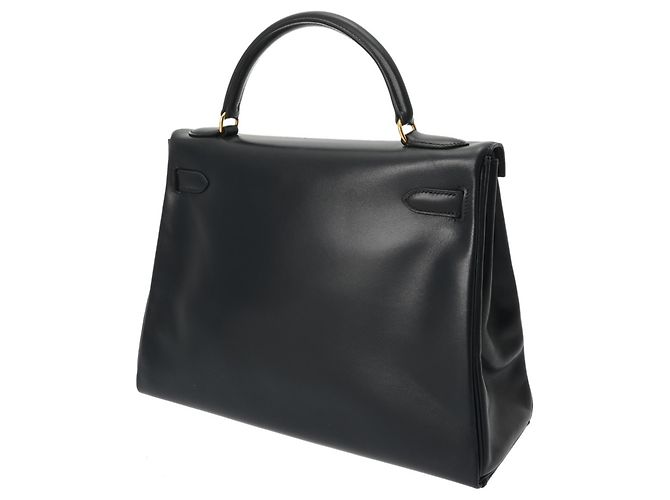 Hermès Hermes Kelly 32 Einkaufstasche Marineblau - Ansicht 3