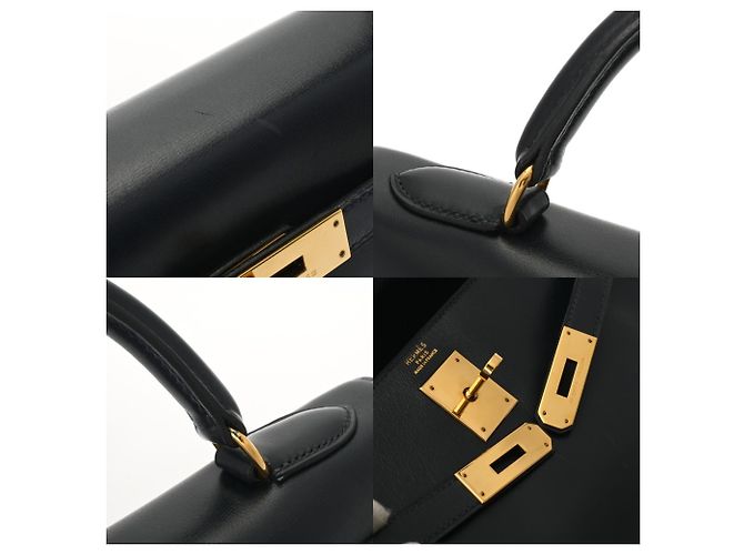 Hermès Hermes Kelly 32 Einkaufstasche Marineblau - Ansicht 8