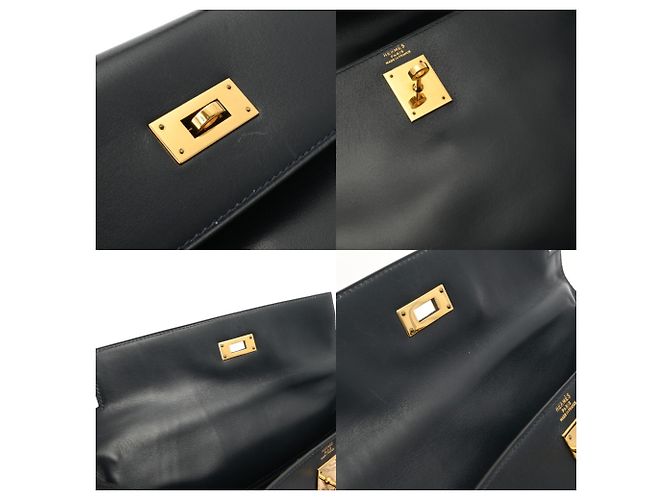 Hermès Hermes Kelly 32 Einkaufstasche Marineblau - Ansicht 9