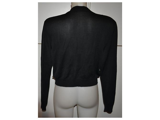 Cárdigan Salvatore Ferragamo negro de algodón - vista 4