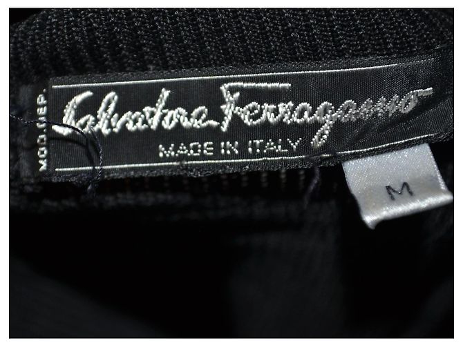 Cárdigan Salvatore Ferragamo negro de algodón - vista 7