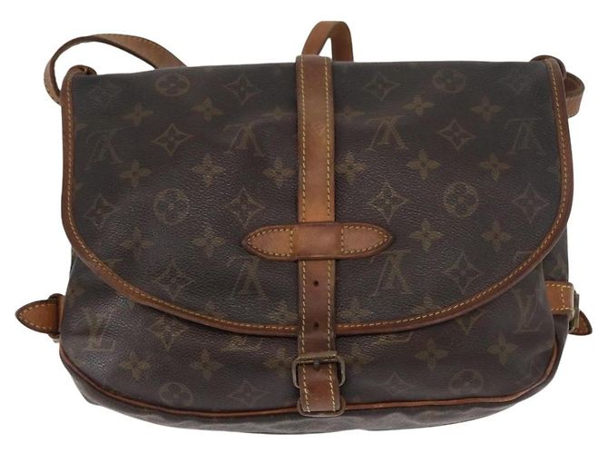 Borsa Saumur Louis Vuitton in tela Monogram 30 Marrone - vista 2