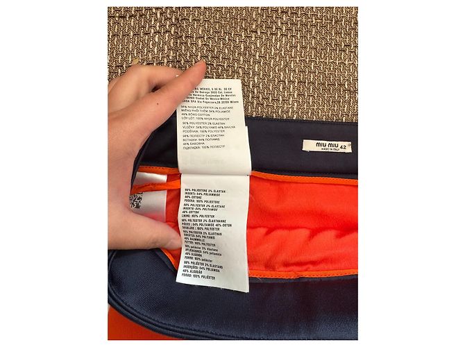Mini Falda Miu Miu Naranja de Jersey - vista 10