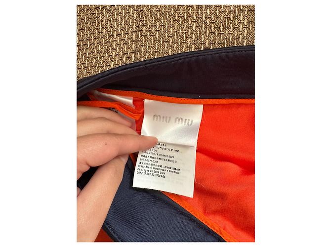 Mini Falda Miu Miu Naranja de Jersey - vista 11