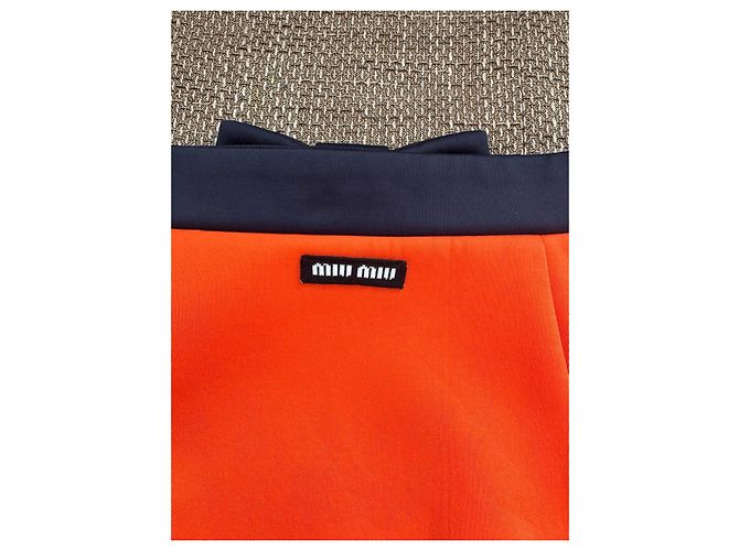 Mini Falda Miu Miu Naranja de Jersey - vista 5