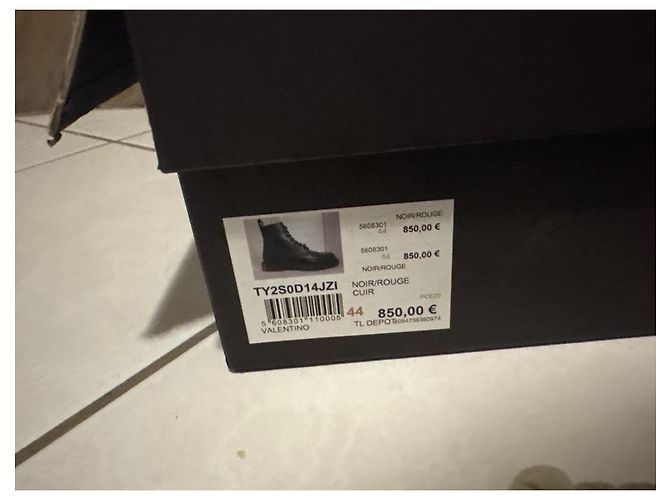Valentino Garavani Leder Combat Boots - 44 Schwarz - Ansicht 10