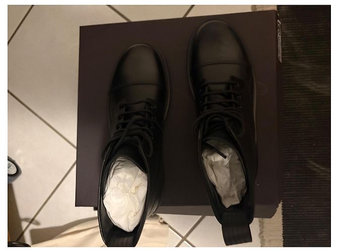 Valentino Garavani Leder Combat Boots - 44 Schwarz - Ansicht 3